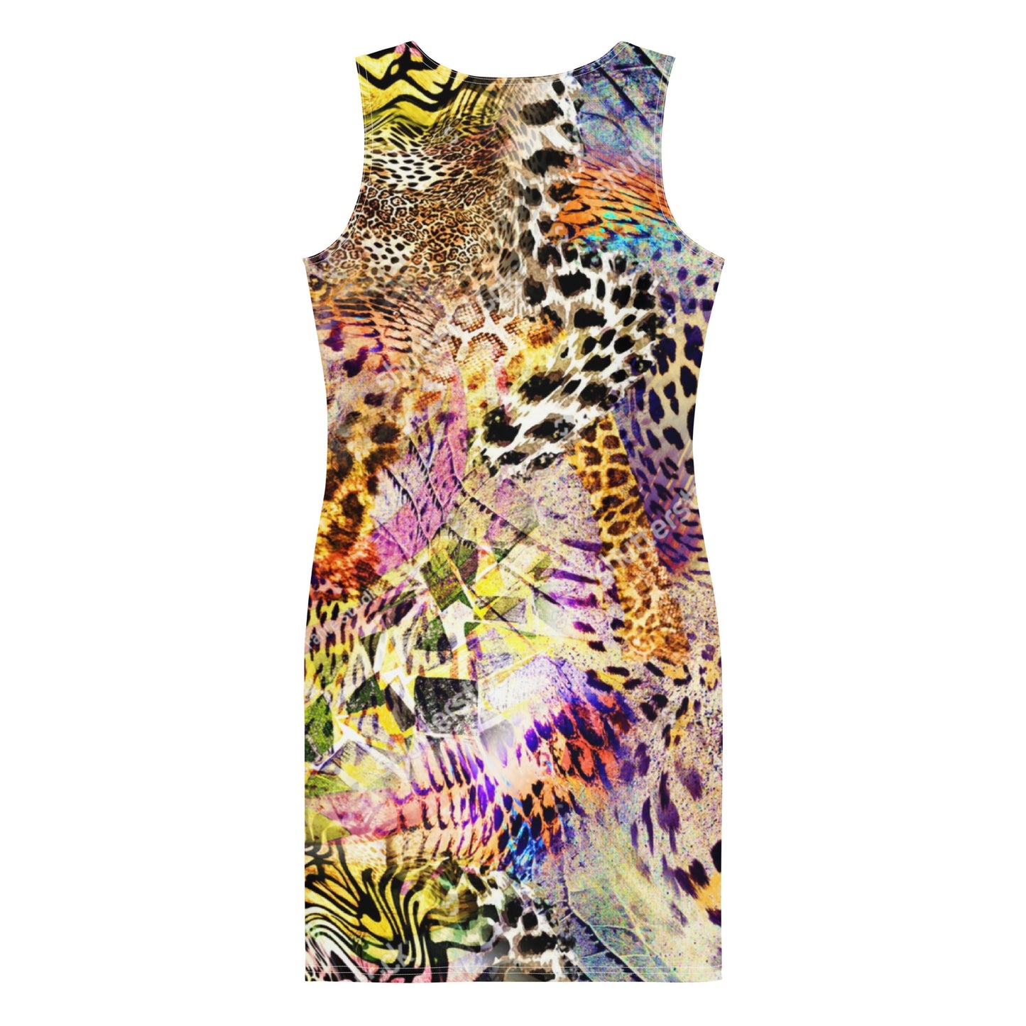 Maadish | Light Multi Animal Print Fitted Dress