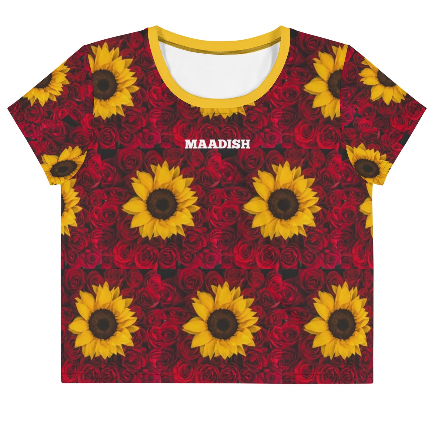 Maadish | Sunflower & Rose Crop Tee