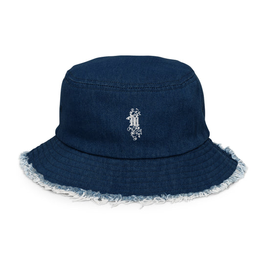 Maadish | Distressed denim bucket hat (colors)