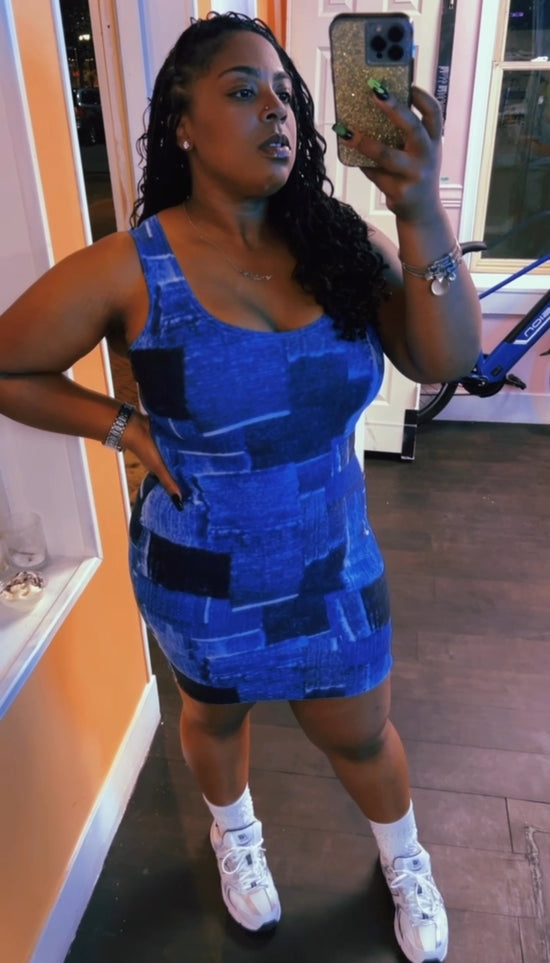 Maadish | Shades of Denim Fitted Dress