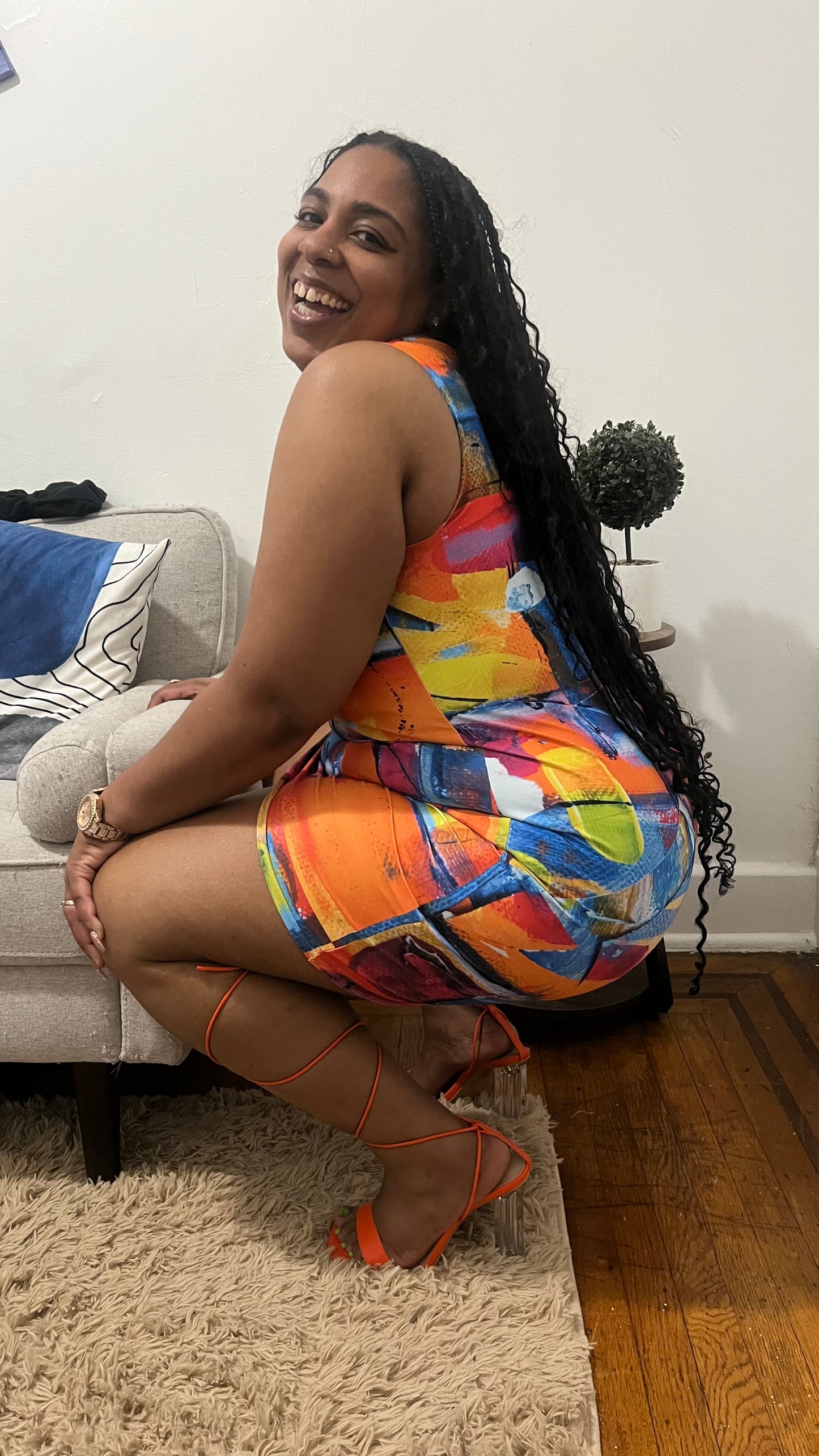 Maadish | Multi Paint Fitted Dress
