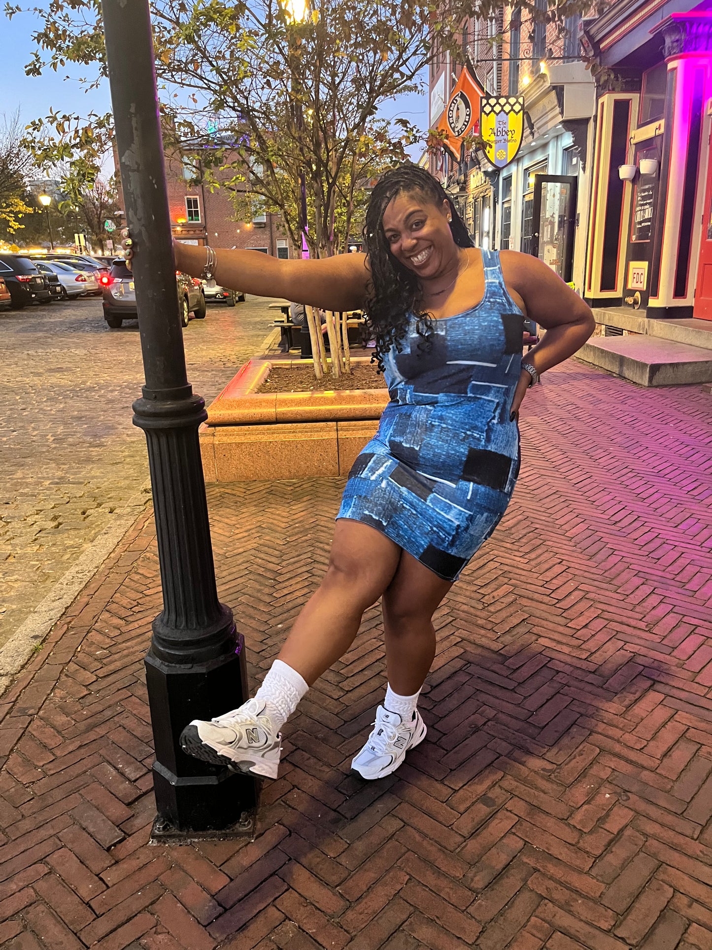 Maadish | Shades of Denim Fitted Dress