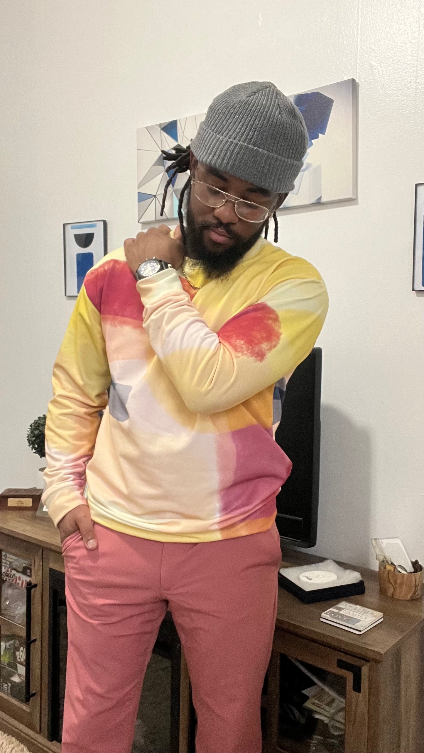 Maadish | Yellow & Burgundy Sweatshirt