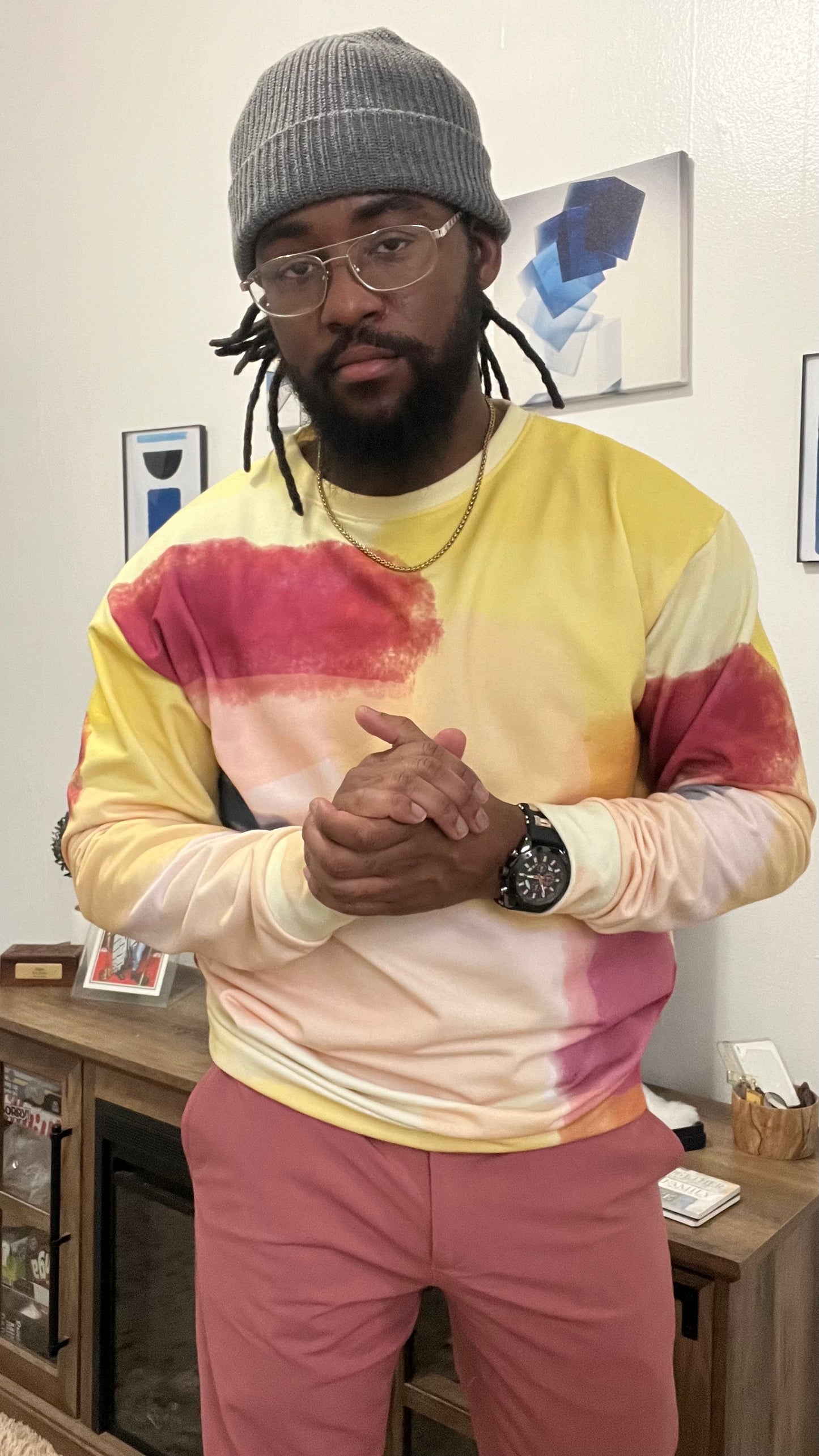 Maadish | Yellow & Burgundy Sweatshirt