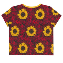 Maadish | Women's Sunflower & Rose Crop Tee