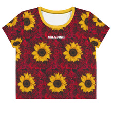 Maadish | Women's Sunflower & Rose Crop Tee
