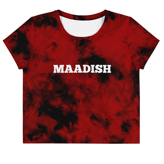 Maadish | Red Tie Dye Crop Tee