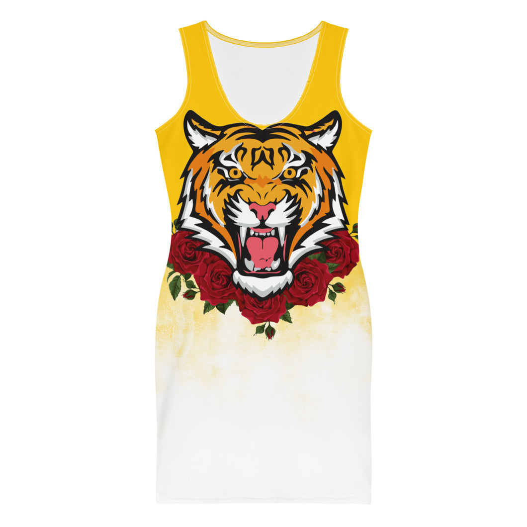 Maadish | Women’s Fitted Tiger and Roses Dress