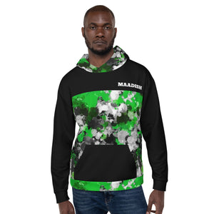 Maadish | Green Paint Camo Hoodie