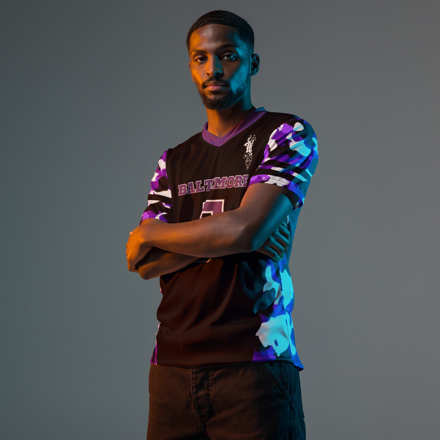 Maadish | Baltimore Black and Purple Camo jersey