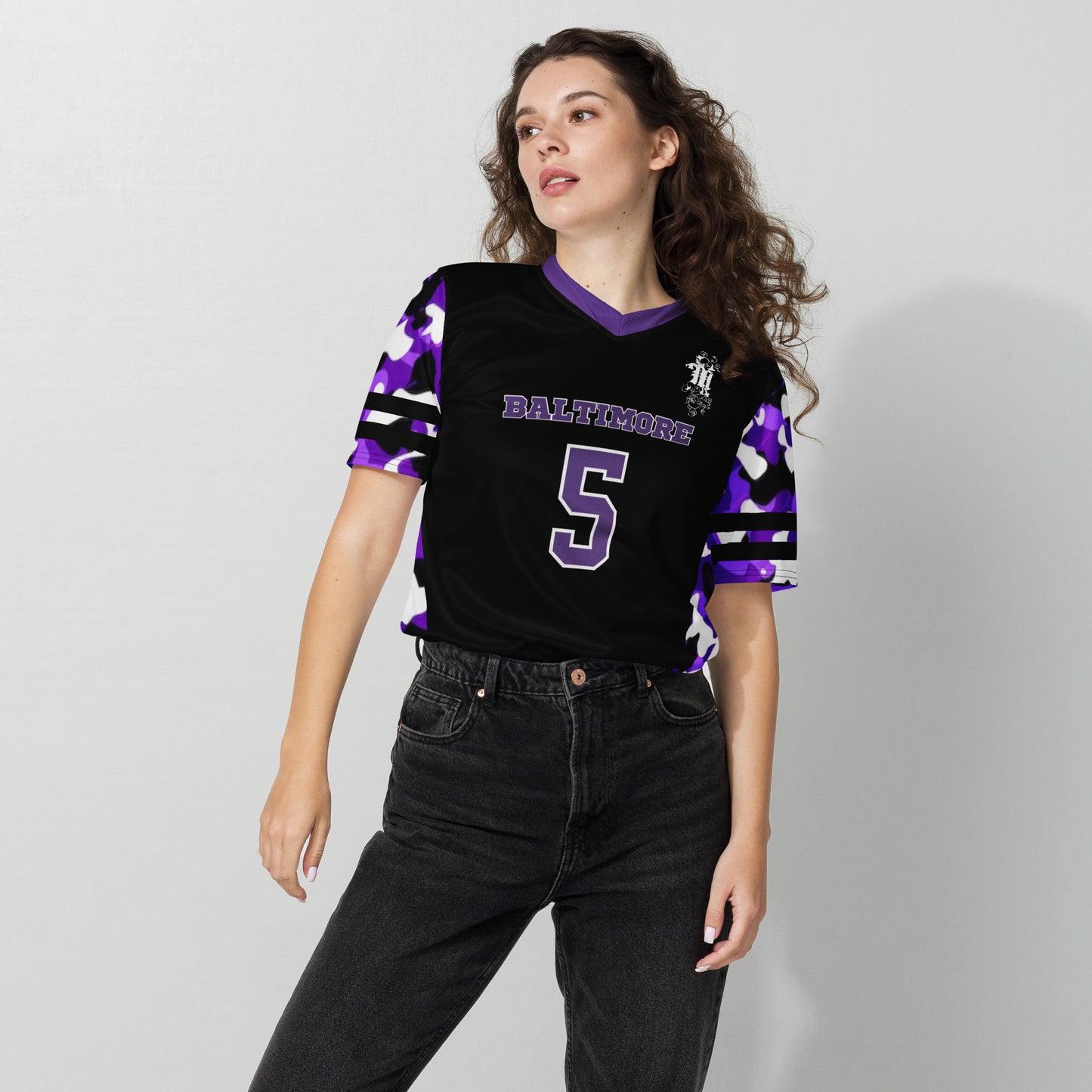 Maadish | Baltimore Black and Purple Camo jersey