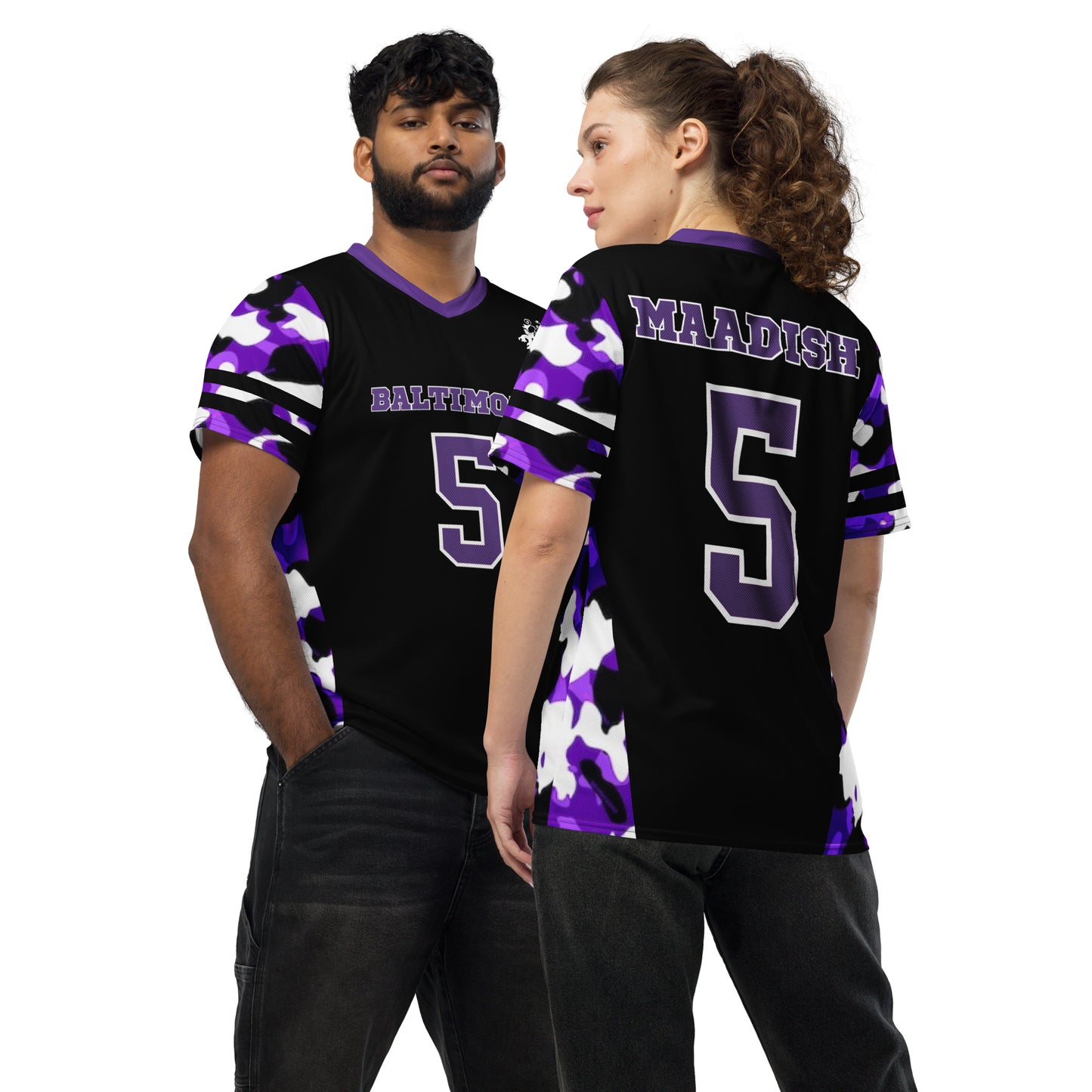 Maadish | Baltimore Black and Purple Camo jersey