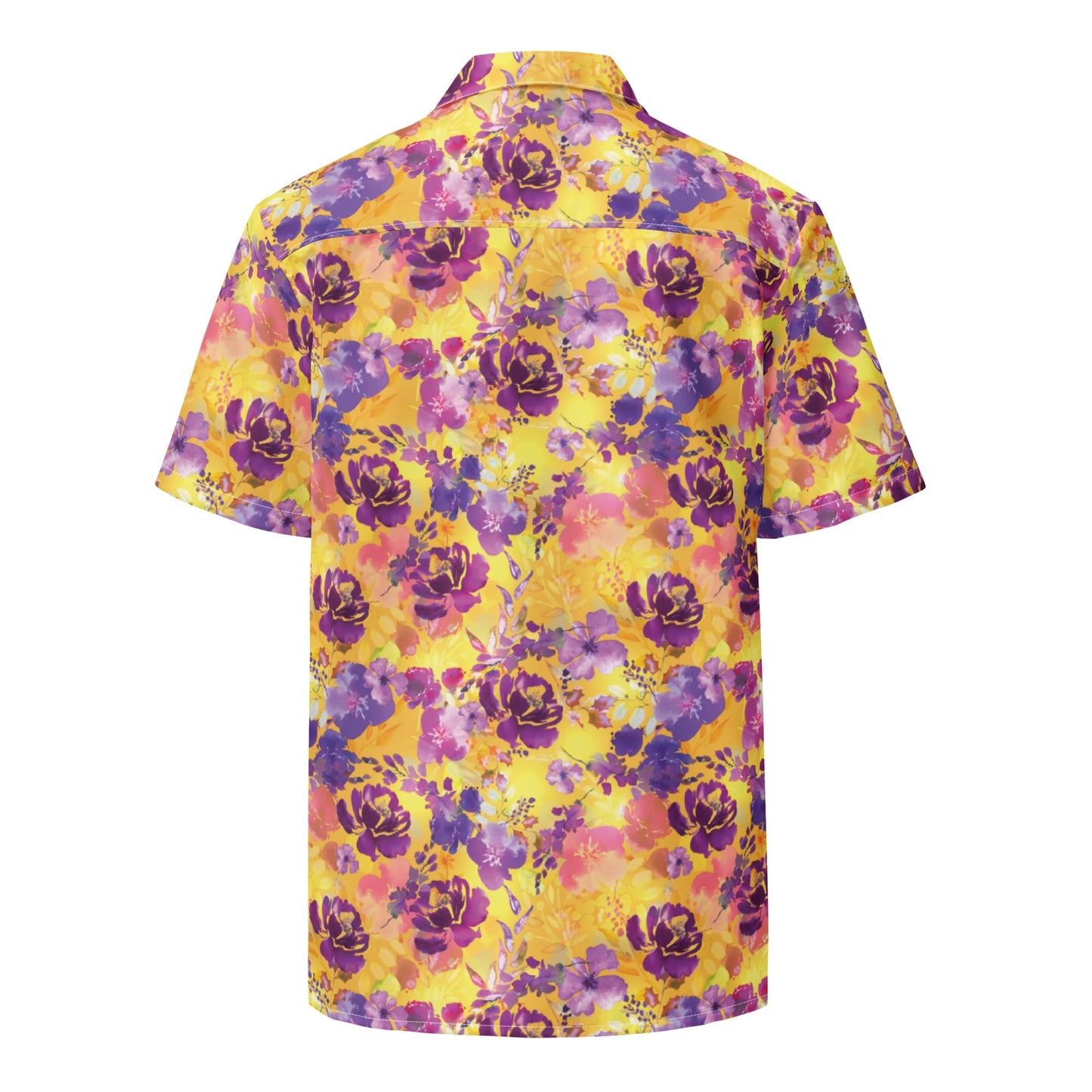 Maadish | Yellow & Purple Floral Button-Up Shirt