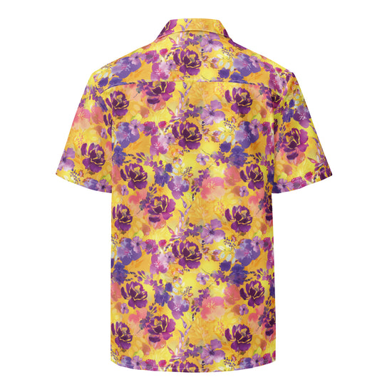Maadish | Yellow & Purple Floral Button-Up Shirt