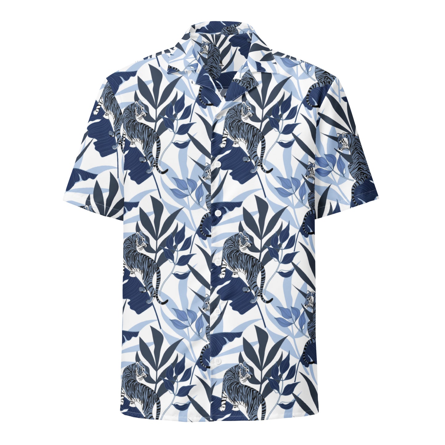 Maadish | Navy Blue Tiger x Floral Shirt