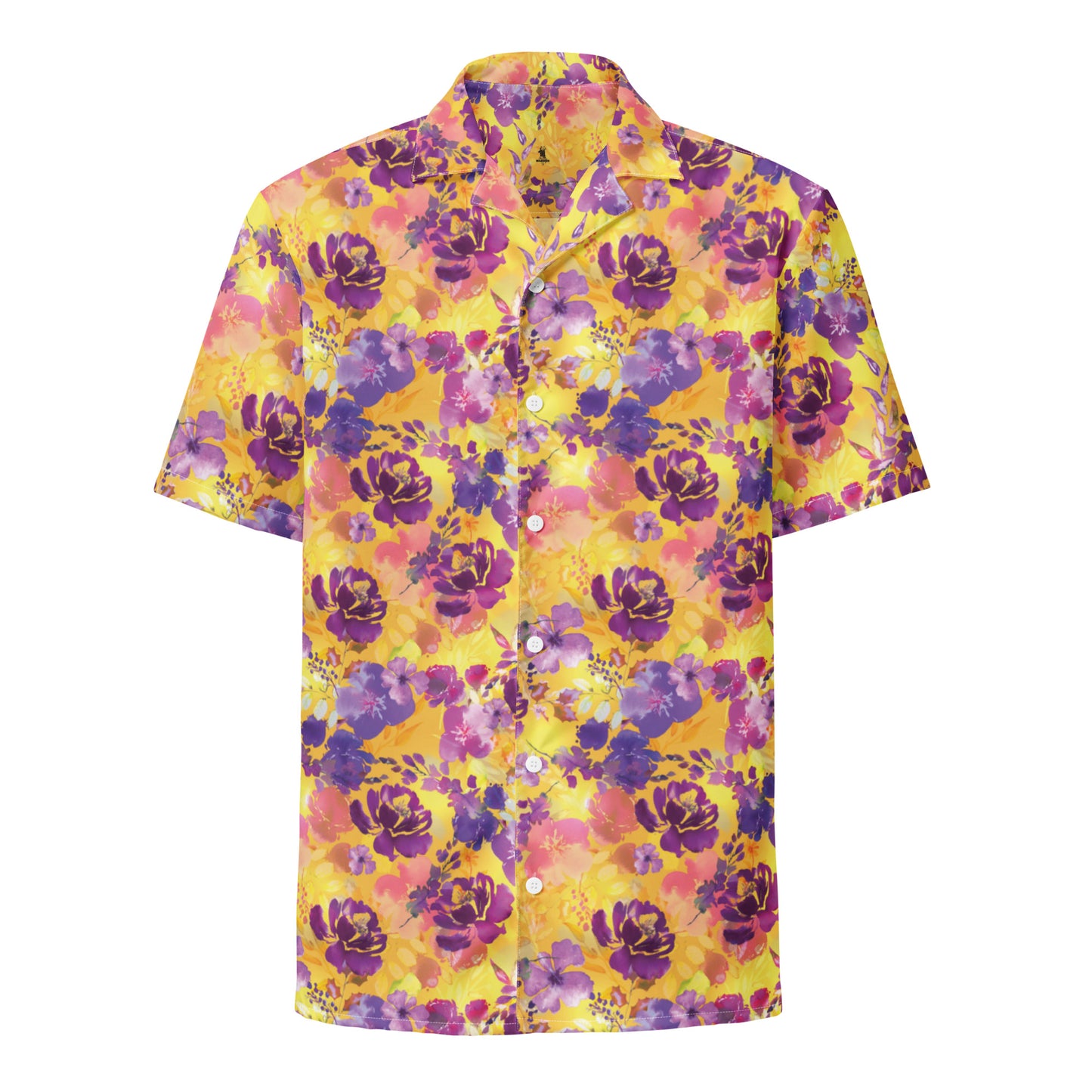 Maadish | Yellow & Purple Floral Button-Up Shirt