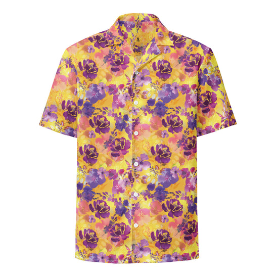 Maadish | Yellow x Purple Floral Shirt