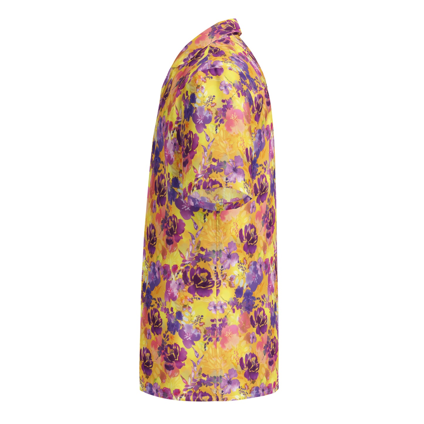 Maadish | Yellow & Purple Floral Button-Up Shirt