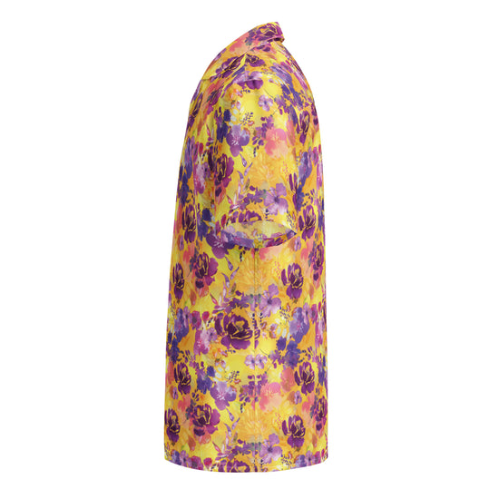 Maadish | Yellow & Purple Floral Button-Up Shirt