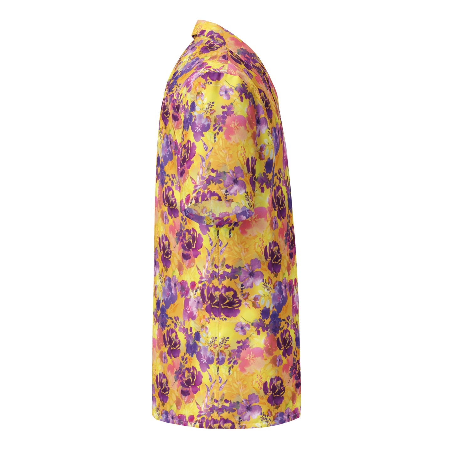 Maadish | Yellow & Purple Floral Button-Up Shirt