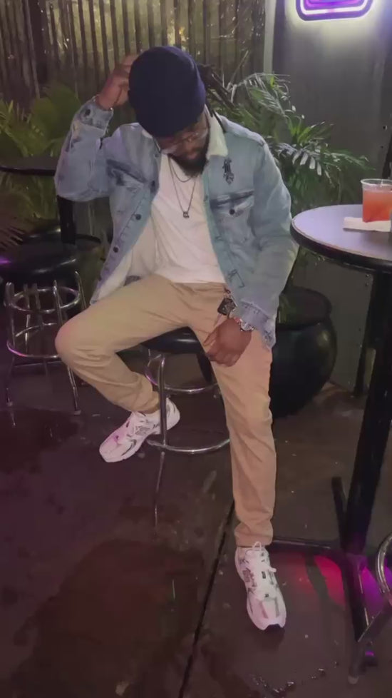 Load and play video in Gallery viewer, Maadish | denim sherpa jacket
