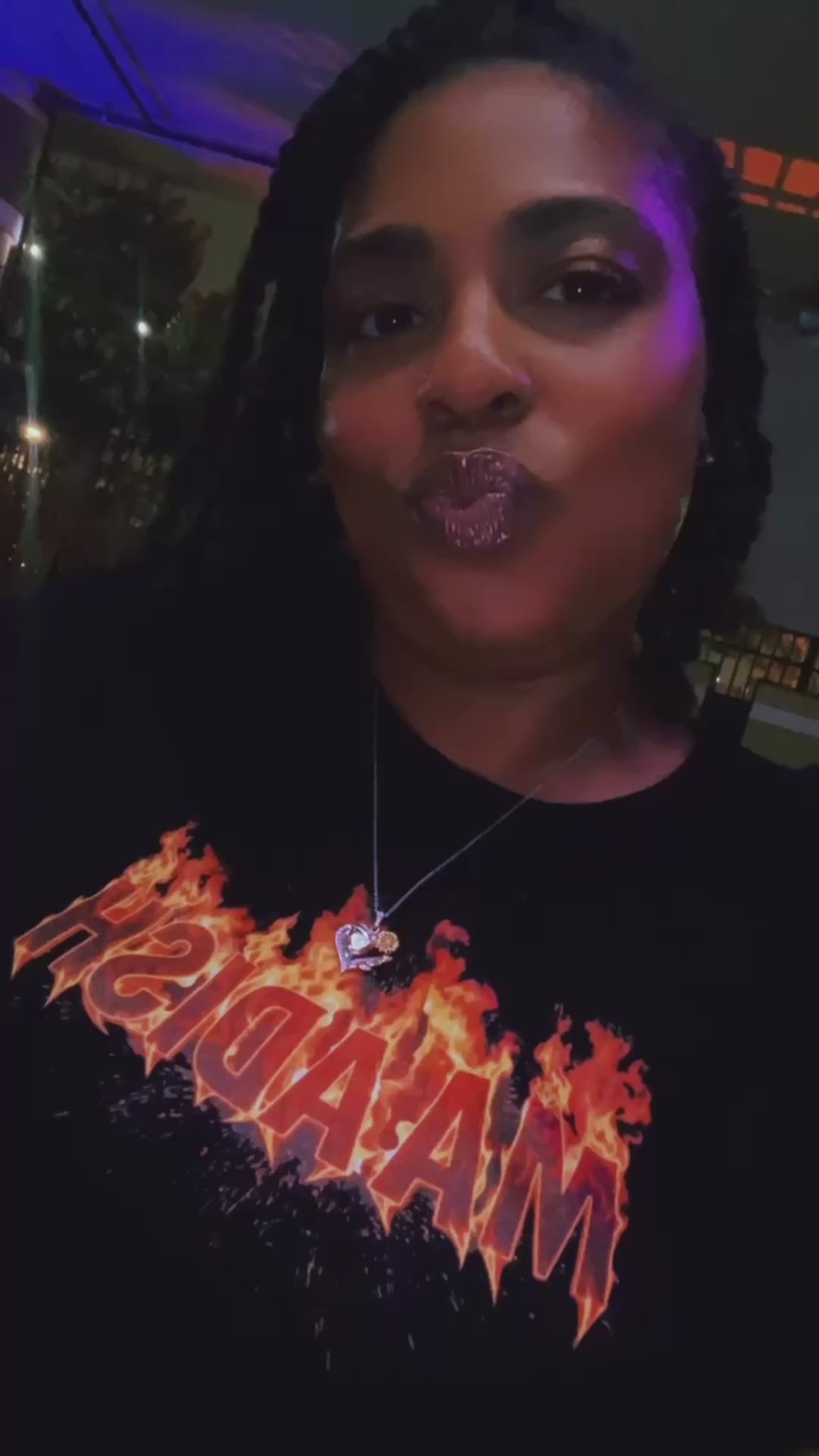 Load and play video in Gallery viewer, Maadish | Women’s Black Fire Crop Top
