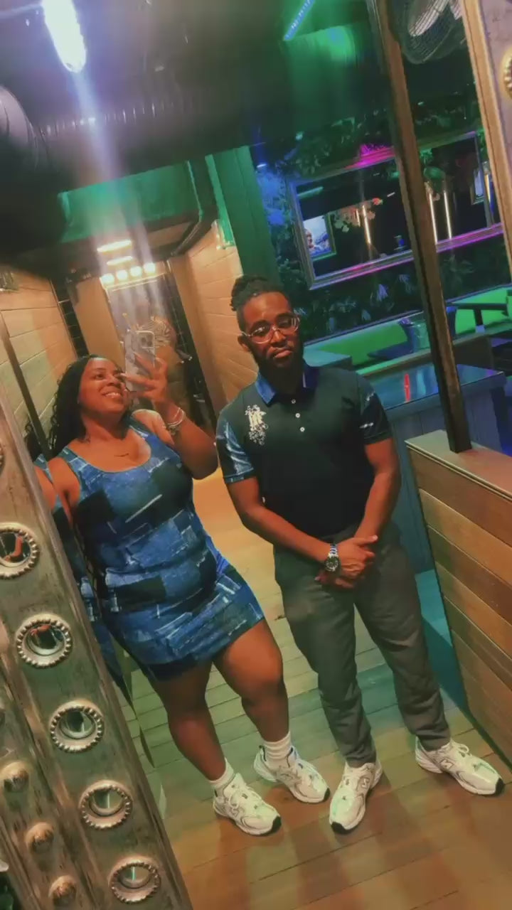 Load and play video in Gallery viewer, Maadish | Shades of Denim Fitted Dress
