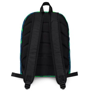 Maadish | Green & Navy Blue Diamondback Backpack