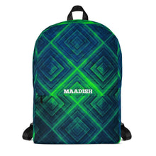 Maadish | Green & Navy Blue Diamondback Backpack