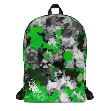 Maadish | Green Paint Slattered Backpack