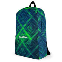 Maadish | Green & Navy Blue Diamondback Backpack