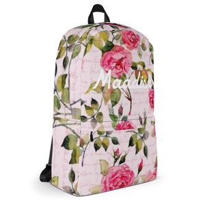 Maadish | Cute Pink Floral Backpack For Girls