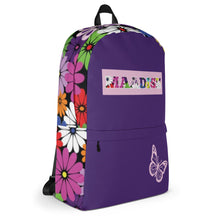 Maadish | Cute Purple Floral Backpack For Girls