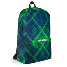 Maadish | Green & Navy Blue Diamondback Backpack