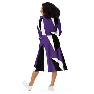 Maadish | Women's Purple Long Sleeve Dress