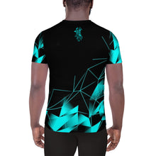 Maadish | Cyan x Black Men's Athletic T-shirt