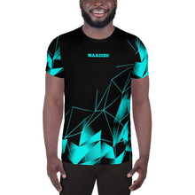 Maadish | Cyan x Black Men's Athletic T-shirt
