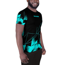 Maadish | Cyan x Black Men's Athletic T-shirt