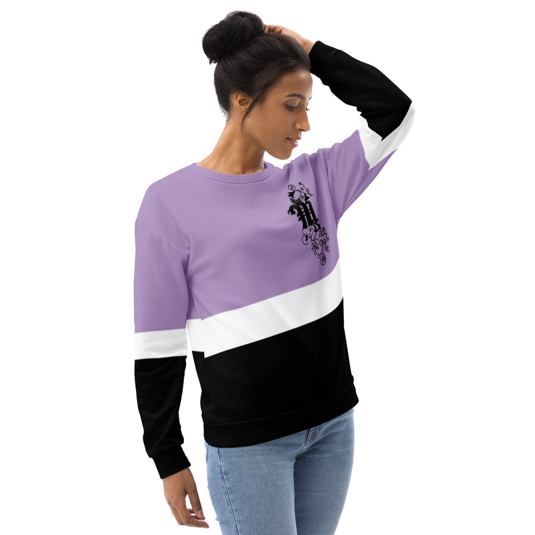 Maadish | Women’s Purple Multicolored Sweatshirt