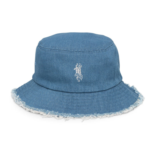 Load image into Gallery viewer, Maadish | Distressed denim bucket hat (multiple colors)
