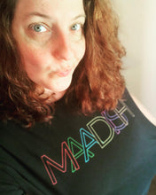 Maadish | Women’s Black T-Shirt w/Maadish Rainbow