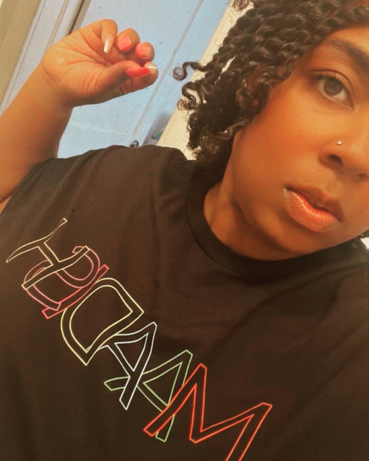 Maadish | Black T-Shirt w/Maadish Rainbow
