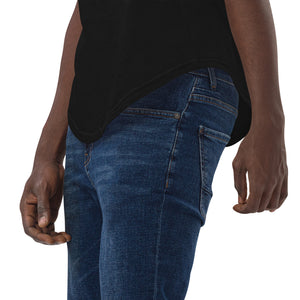 Maadish | Men's Black Curved Hem T-Shirt