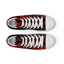 Maadish Men’s Plaid|Black High Top Canvas Shoes