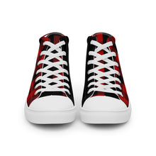 Maadish Men’s Plaid|Black High Top Canvas Shoes