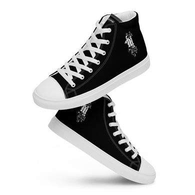 Maadish Men’s Black High Top Canvas Shoes