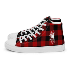 Maadish Men’s Plaid|Black High Top Canvas Shoes