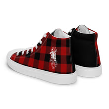 Maadish Men’s Plaid|Black High Top Canvas Shoes