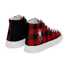 Maadish Men’s Plaid|Black High Top Canvas Shoes