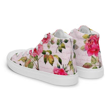 Maadish Women’s Pink Floral high top canvas shoes